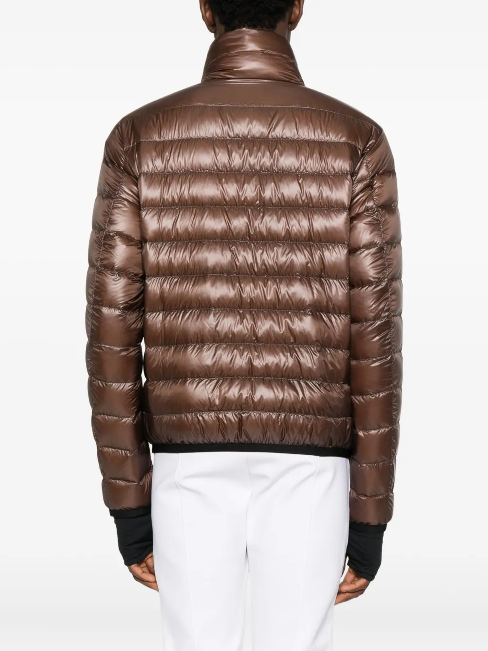 Moncler Grenoble Gewatteerd jack met rits Bruin