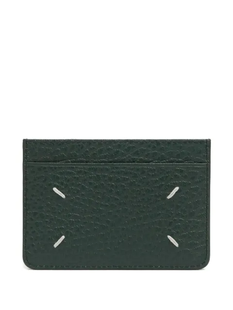 Maison Margiela four-stitch embossed-grainy card holder