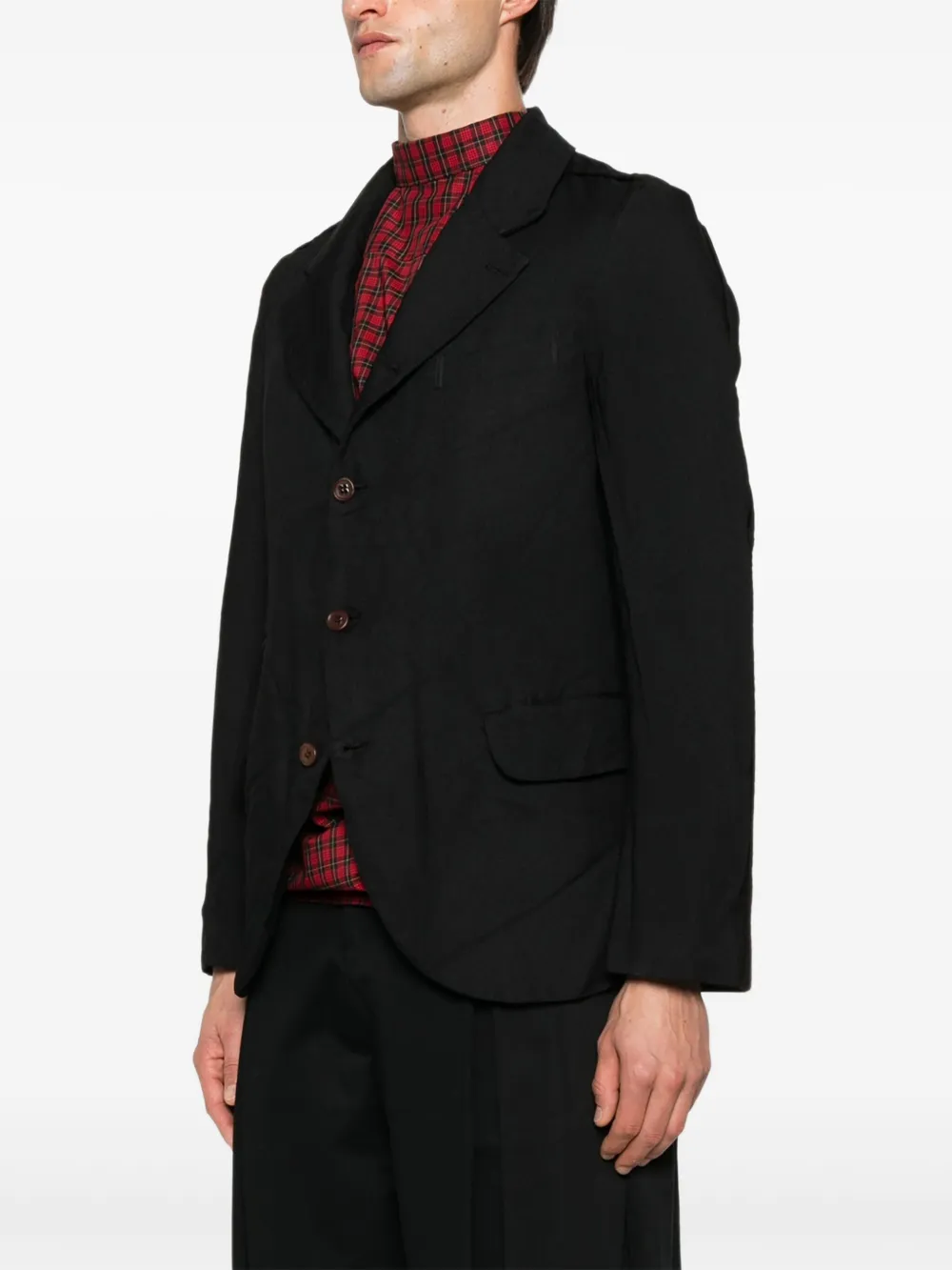 Black Comme Des Garçons Blazer met bewerkte revers Zwart