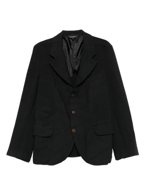 Black Comme Des Garçons blazer con solapas de muesca