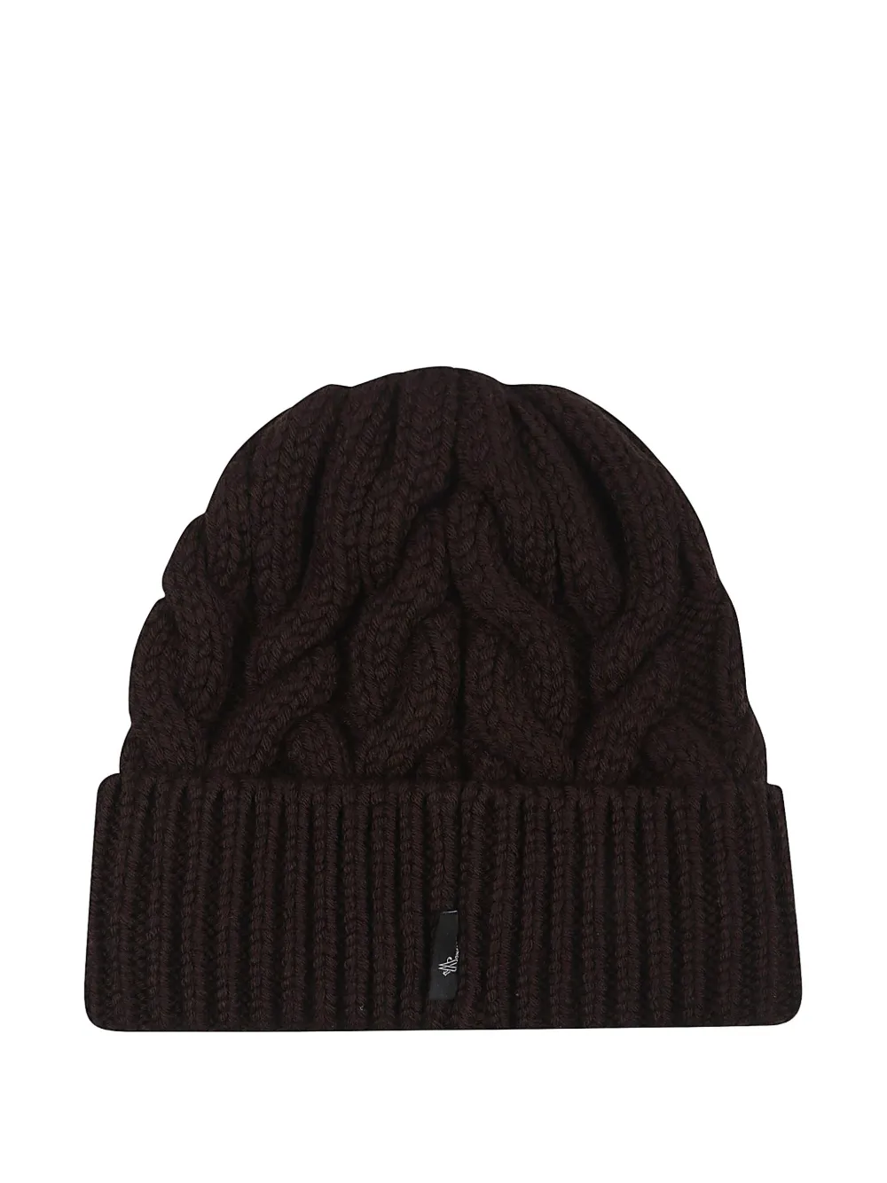 Moncler Grenoble cable-knit beanie hat - Bruin