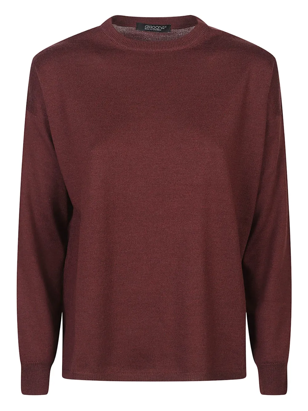 Aragona Crew-neck Sweater In Burgundy