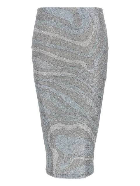 PUCCI falda midi metalizada