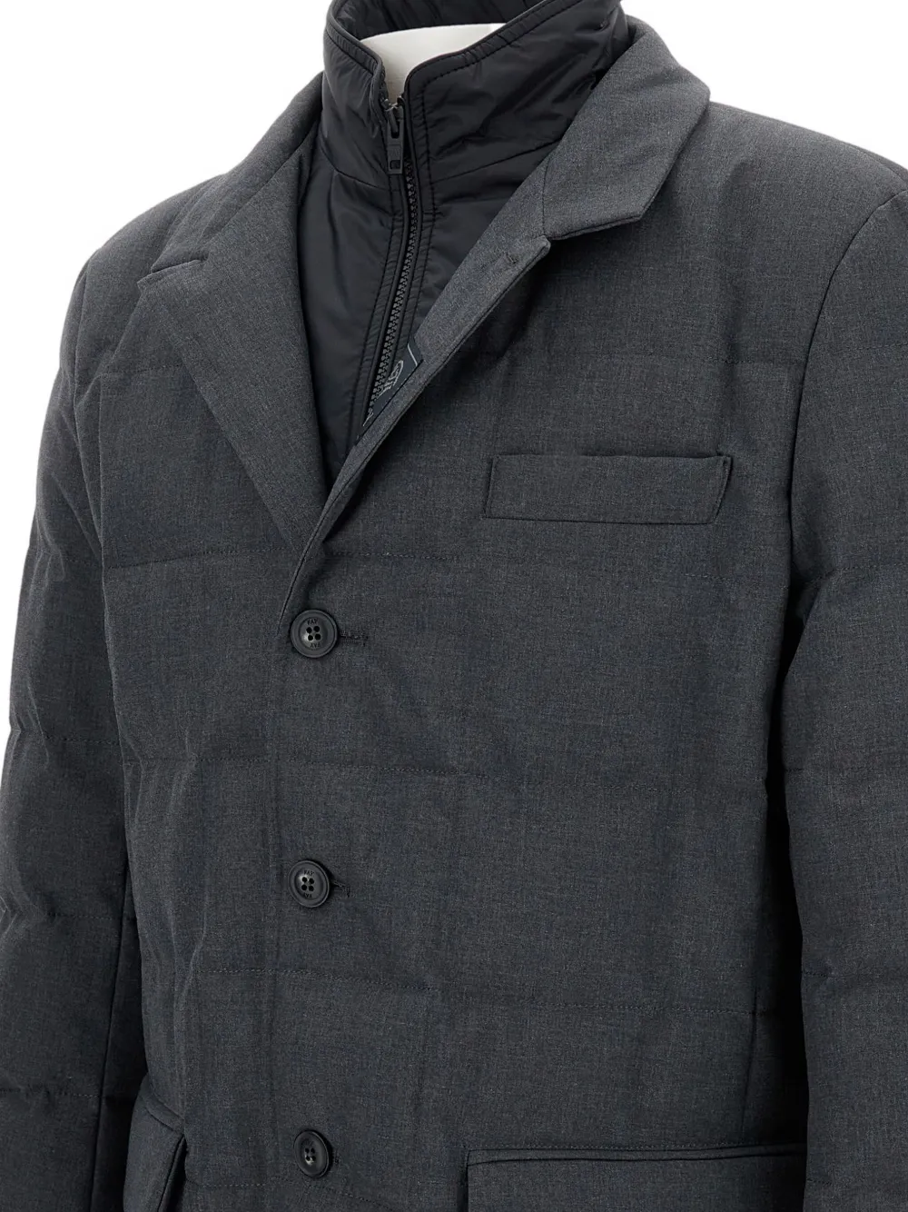 Fay Jas met knopen met afwerking Grijs