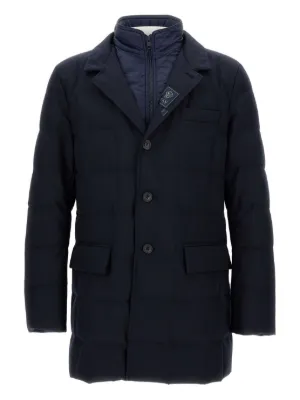 Fay／ダウンコート Fay フーデッド パデッドコート | ブルー | FARFETCH JP