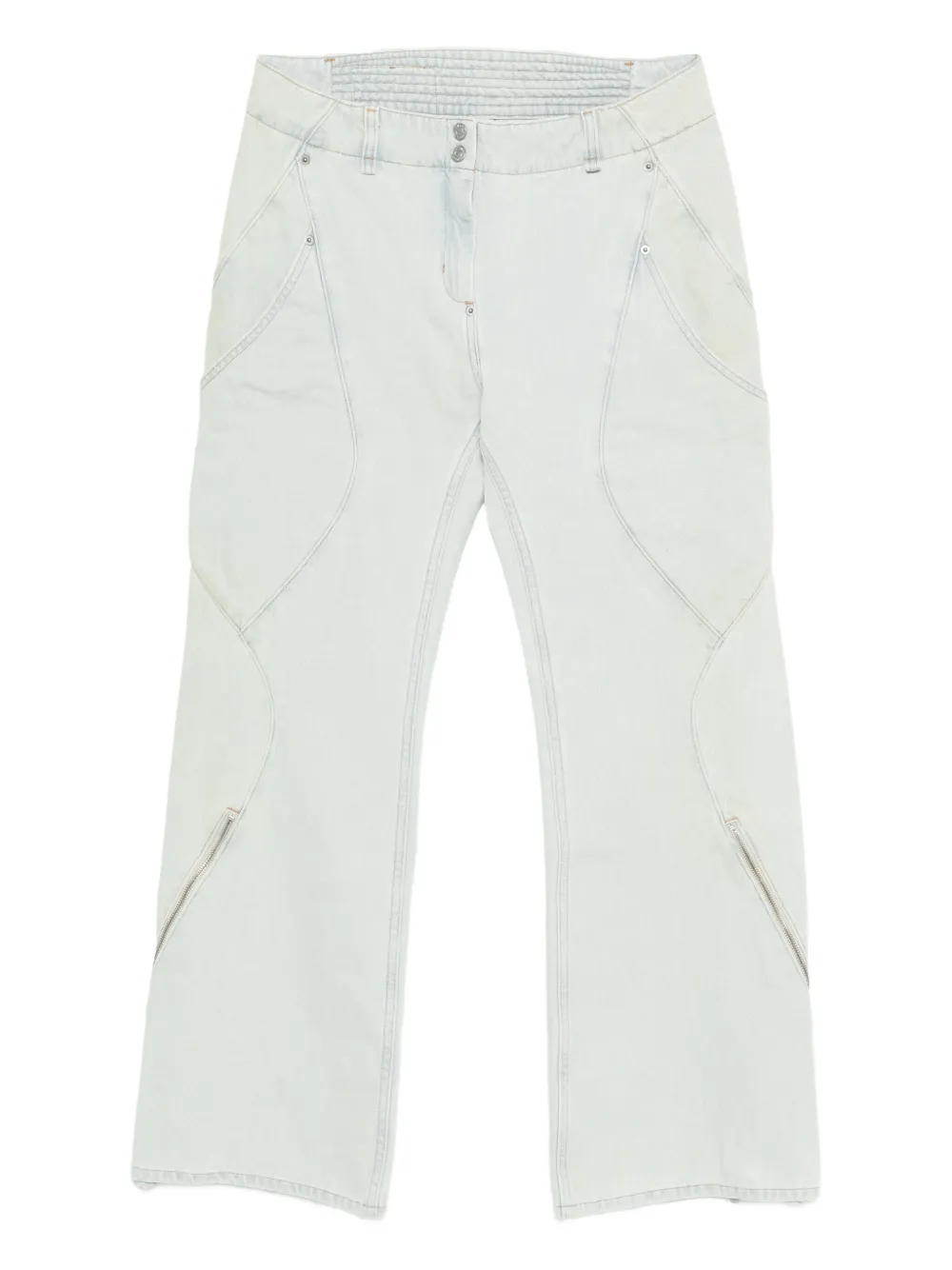 Kiko Kostadinov Jeans Carina svasati con zip - Blu