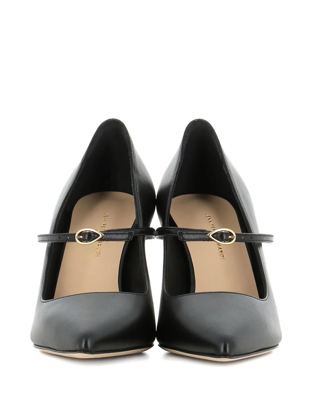 Jennifer Chamandi Lorenzo 85mm pumps met puntige neus Zwart