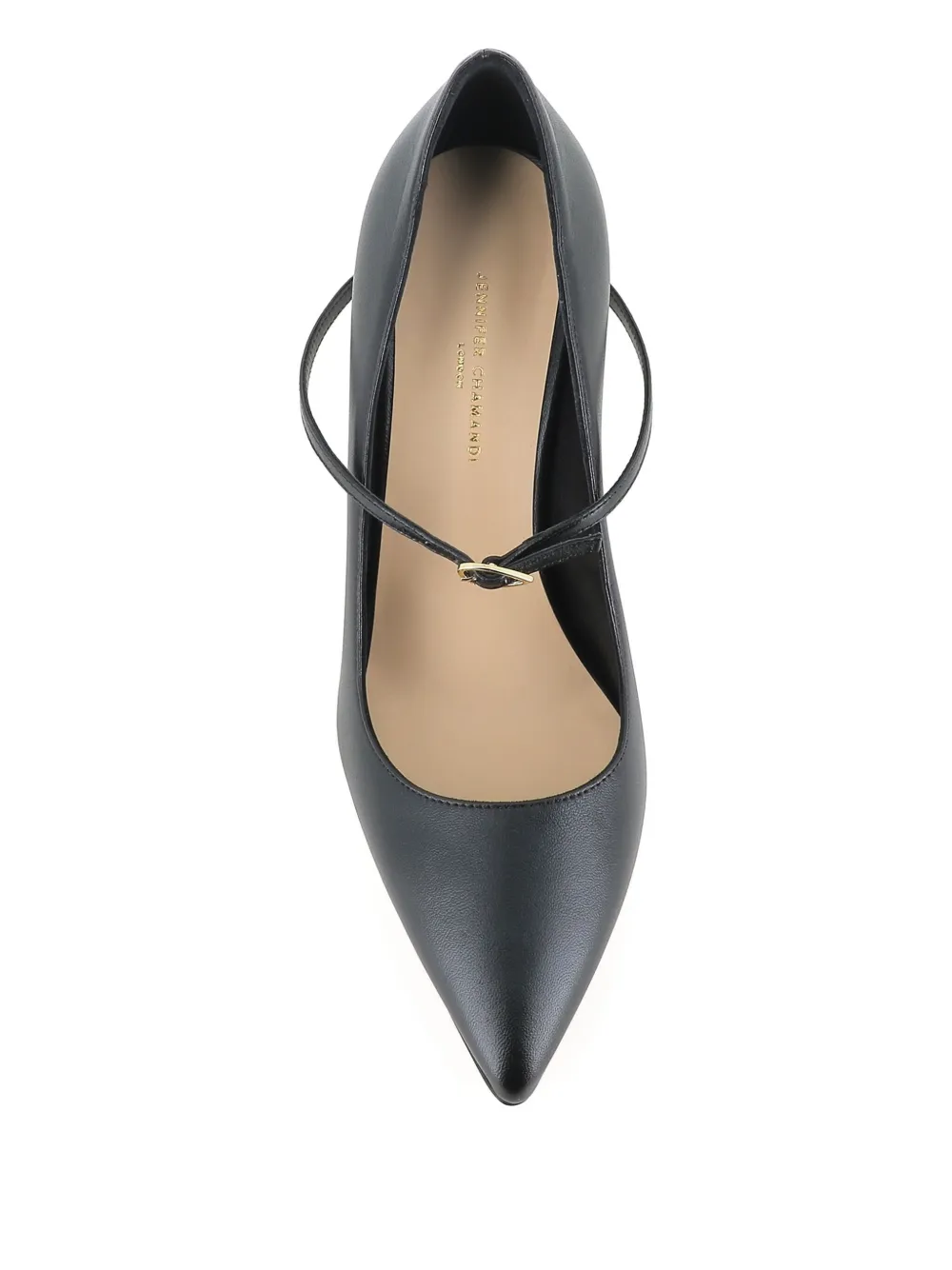 Jennifer Chamandi Lorenzo 85mm pumps met puntige neus Zwart
