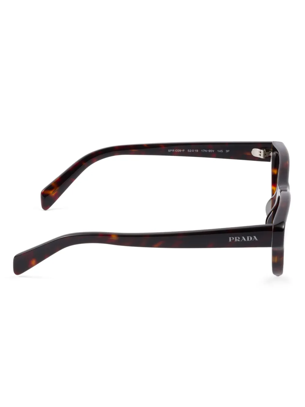 Prada Eyewear Zonnebril met ovalen montuur Zwart