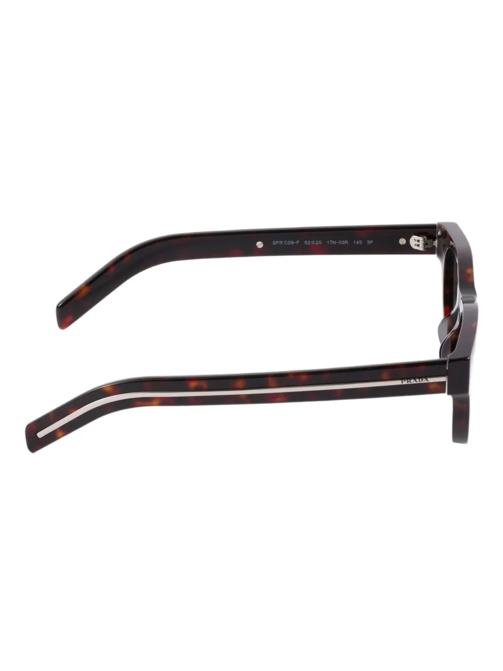 Prada Eyewear Zonnebril met ovalen montuur Bruin