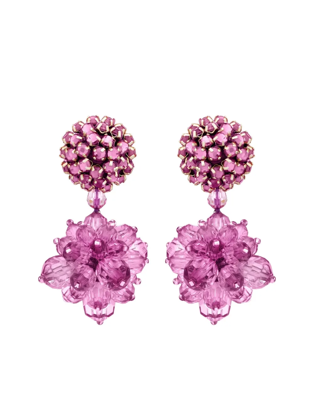 Oscar de la Renta Orecchini a fiore - Rosa