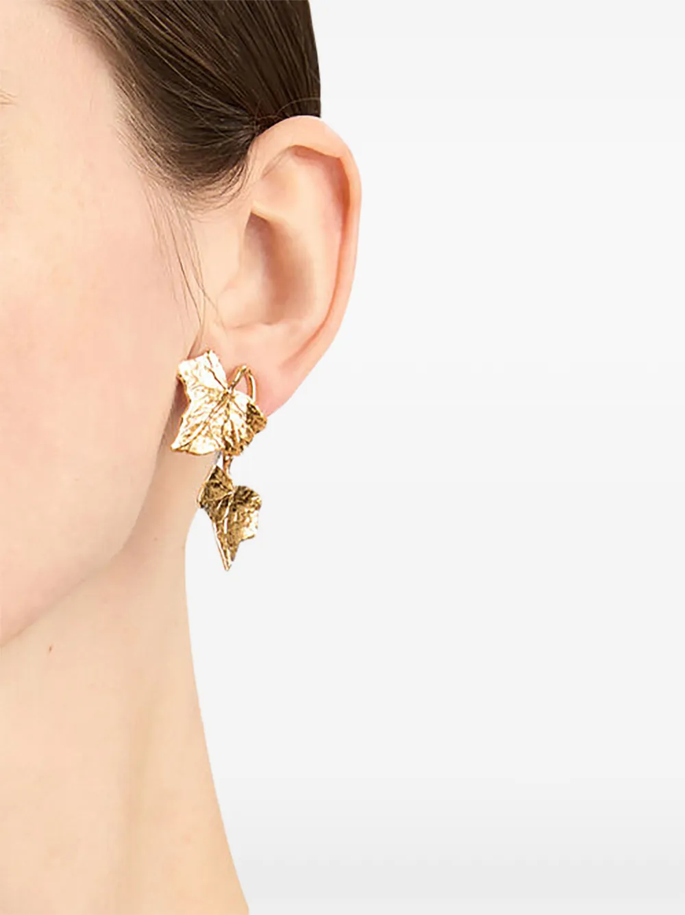 Oscar de la Renta Oorbellen met blad - Goud