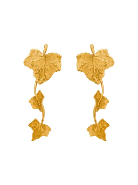 Oscar de la Renta  Ivy Vine leaf drop earrings