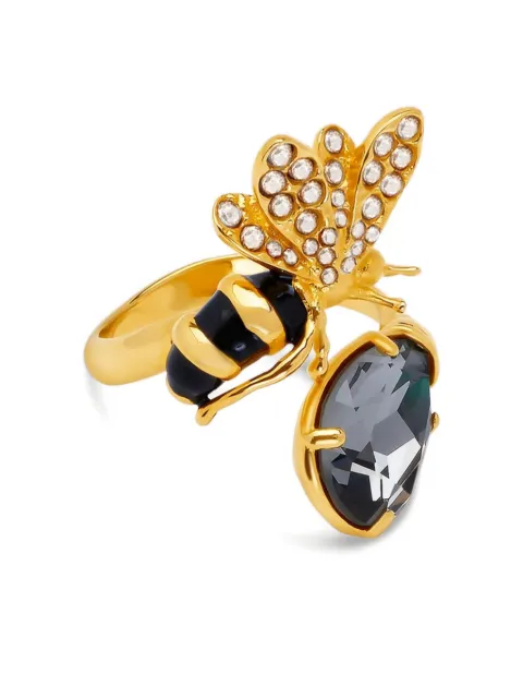 Oscar de la Renta bee stone ring