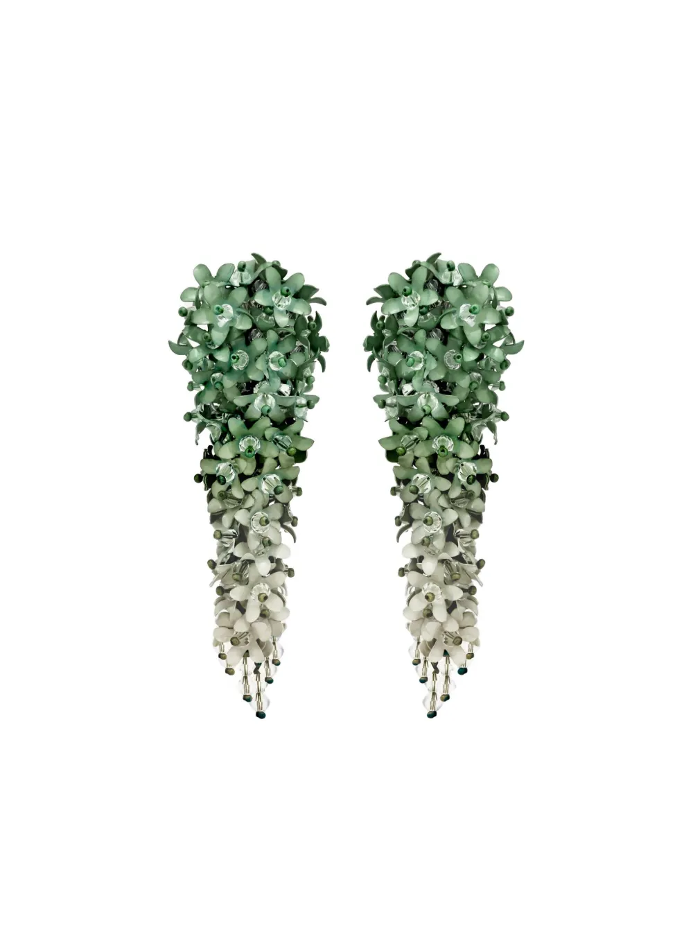 Oscar de la Renta Orecchini pendenti Cascading Flower - Verde