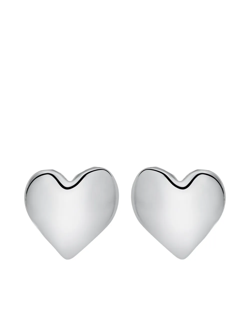 Oscar de la Renta Orecchini a bottone a cuore - Argento