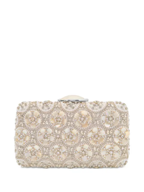 Oscar de la Renta embellished-floral clutch bag