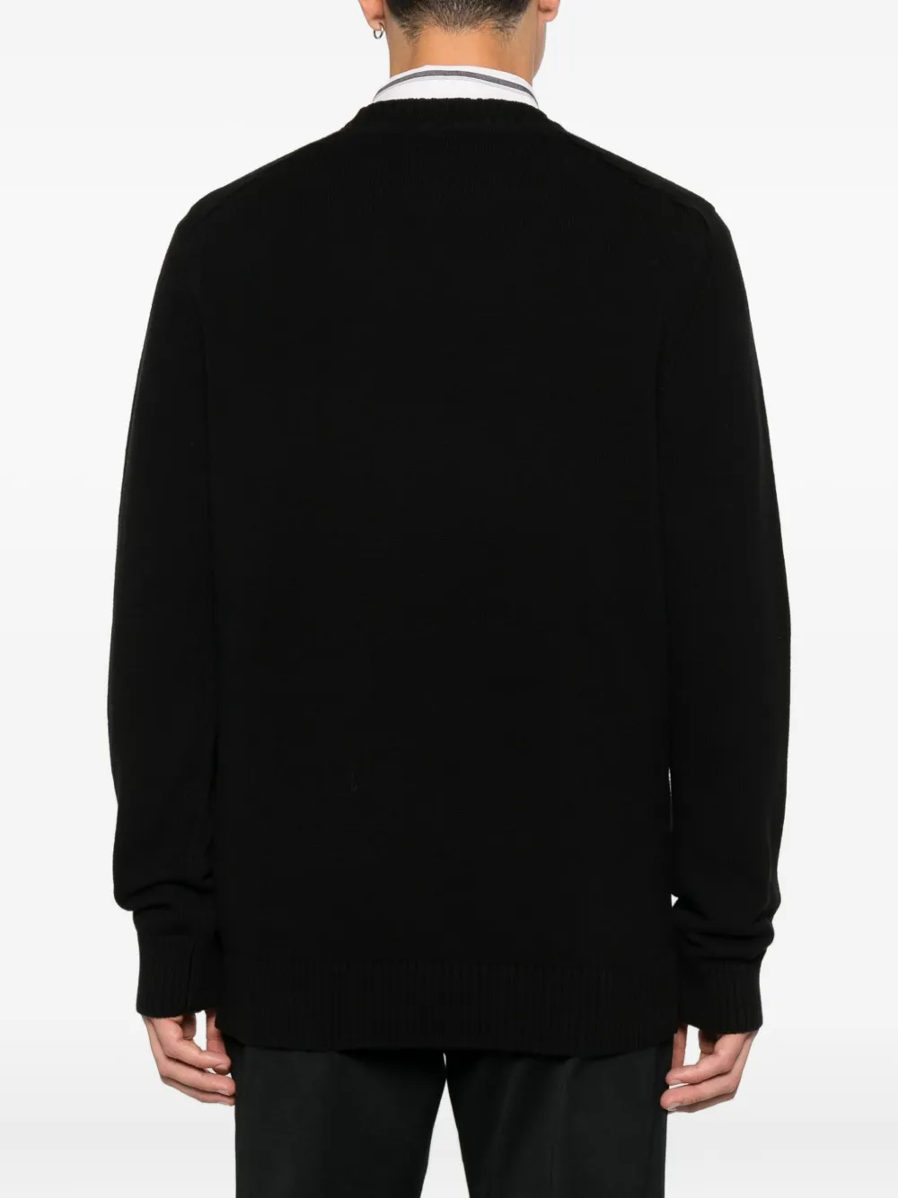 Lyle & Scott Ribbed Crewneck Sweater In Black