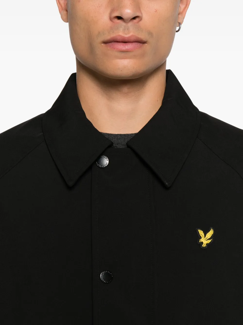 Lyle & Scott Buttoned Pocket Jacket In Black