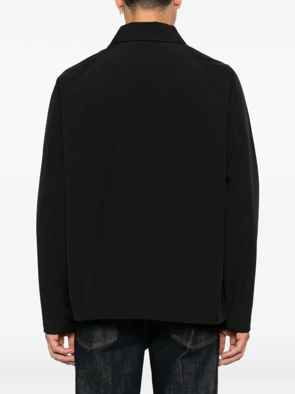 Lyle & Scott Buttoned Pocket Jacket In Black