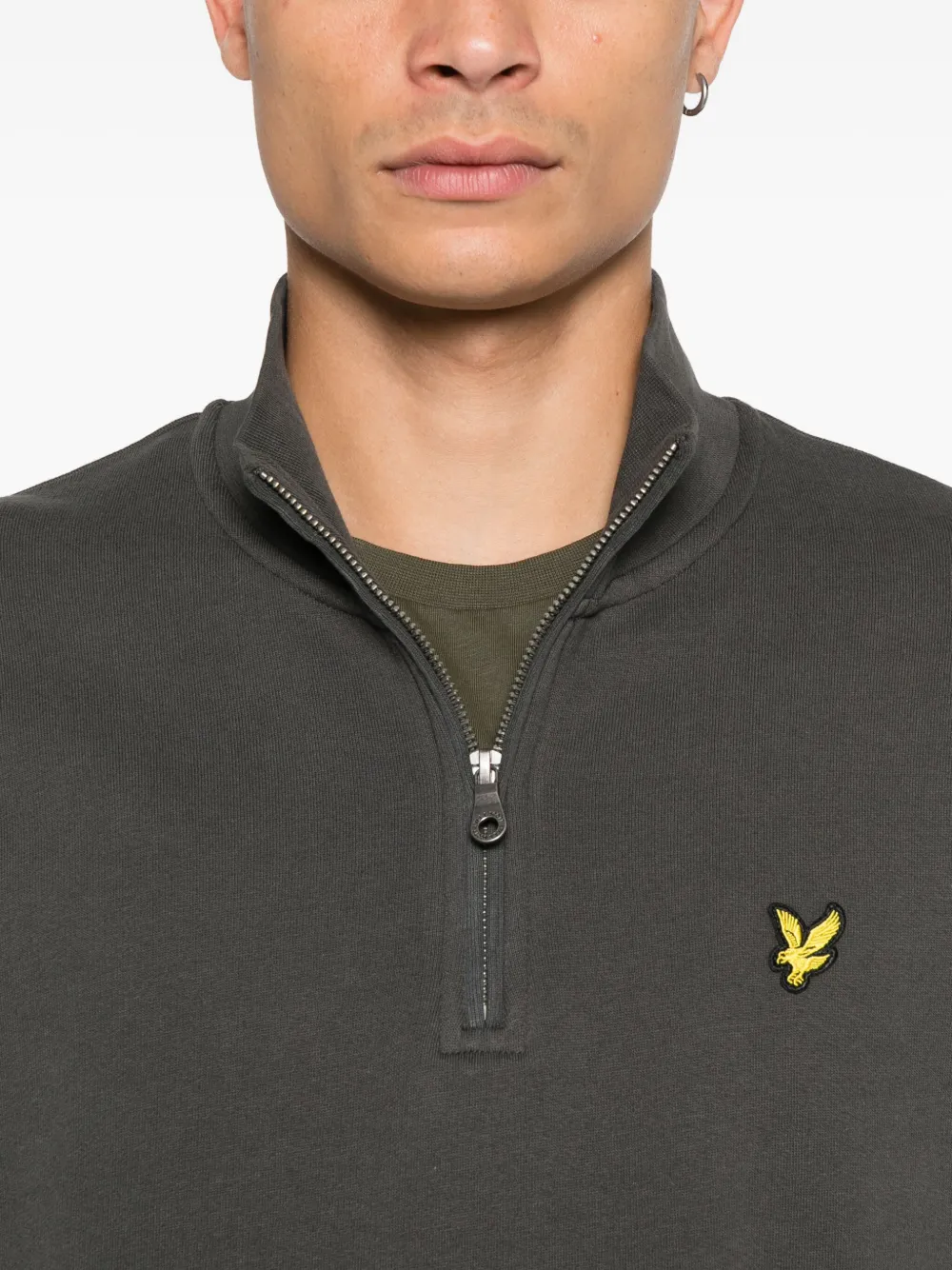 Lyle & Scott Zip-up Sweatshirt In Brown