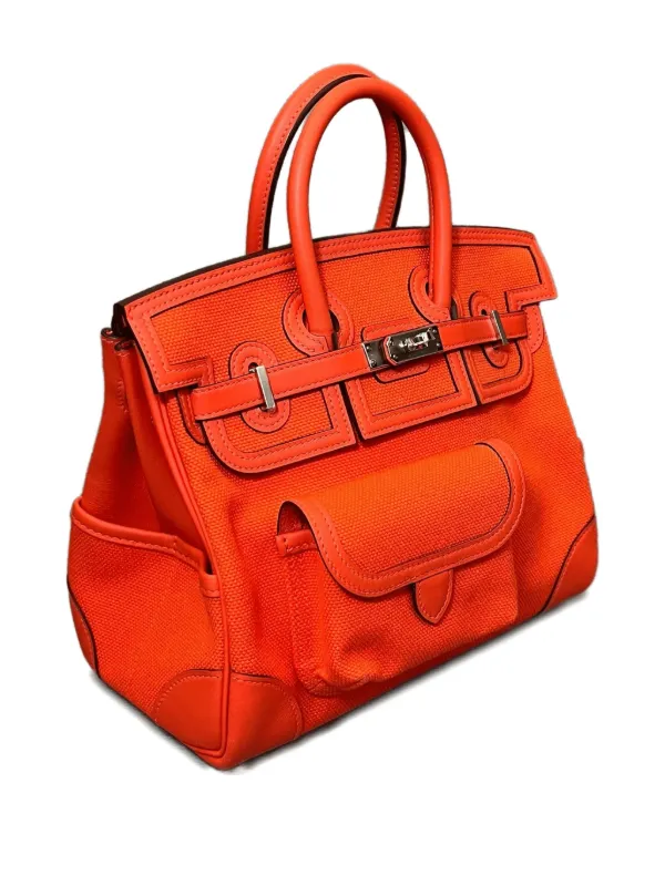 は*な様 HERMES オレンジ ギフト箱　バーキン25 Hermès Pre-Owned 2023 バーキン 25 カーゴ トワル ゴーランド