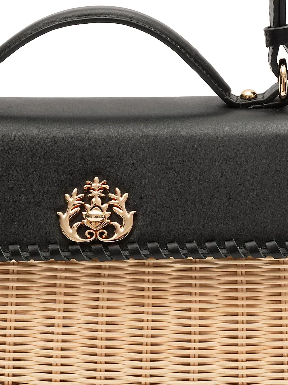 &isla Selene Woven Top-handle Shoulder Bag In Neutral