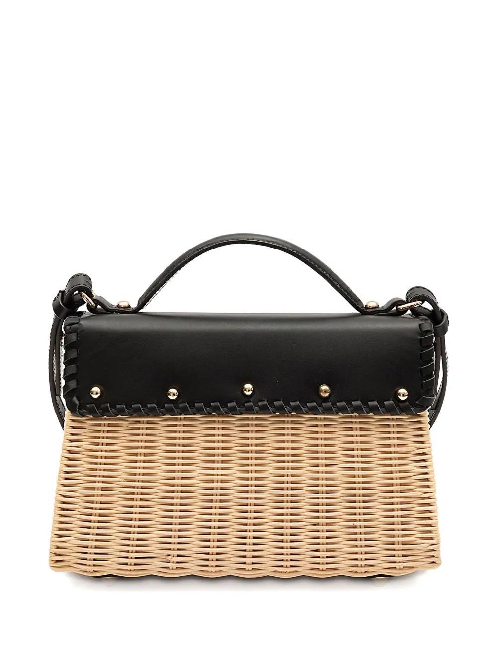 &isla Selene Woven Top-handle Shoulder Bag In Neutral