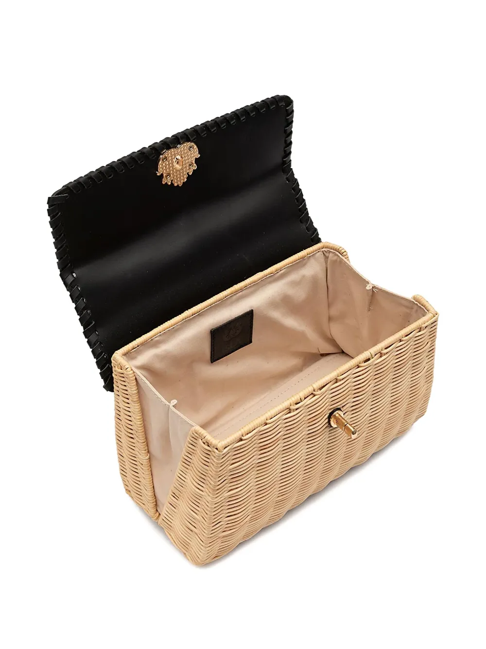&isla Selene Woven Top-handle Shoulder Bag In Neutral