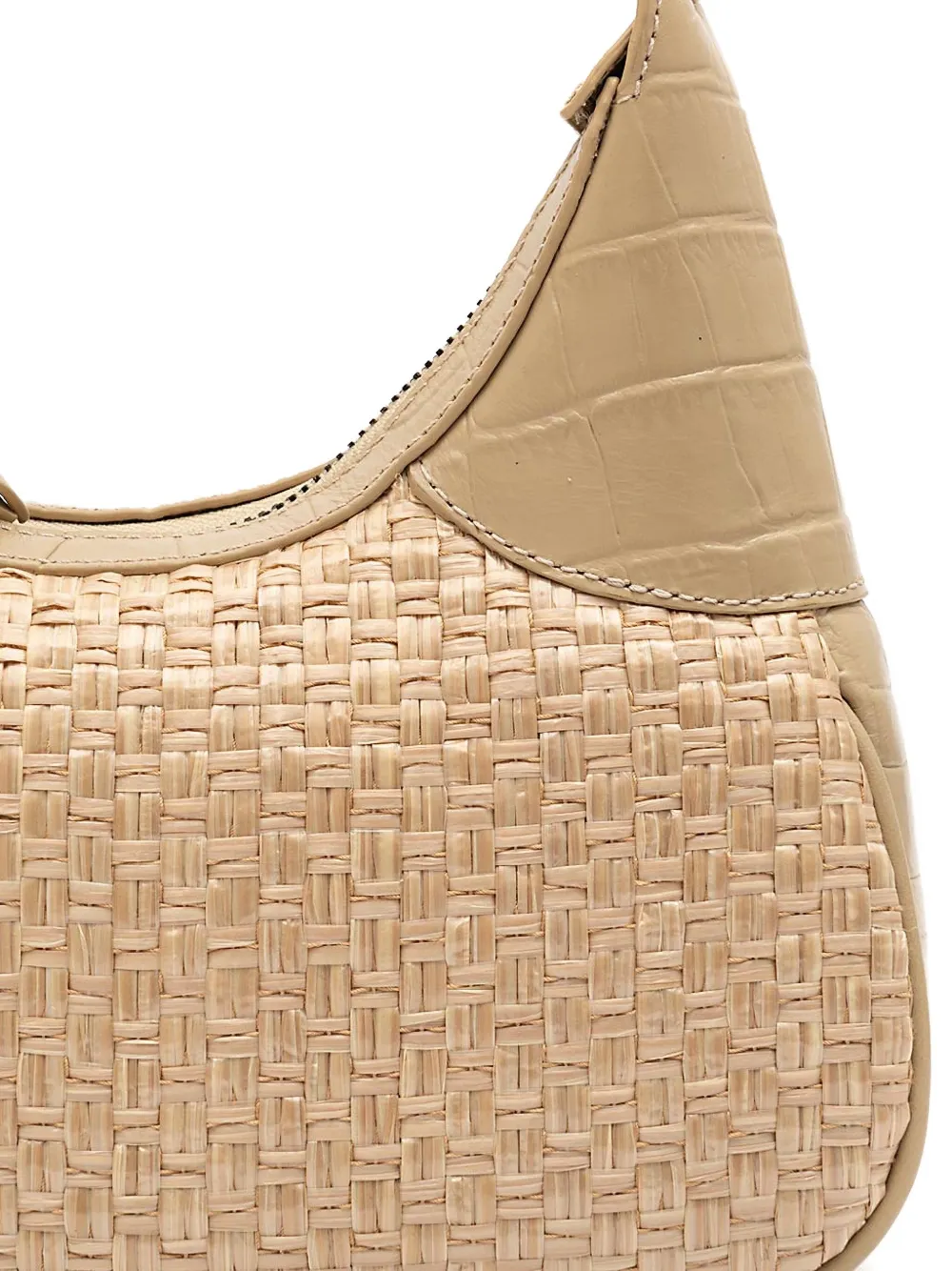&isla Woven Embossed Shoulder Bag In Neutral