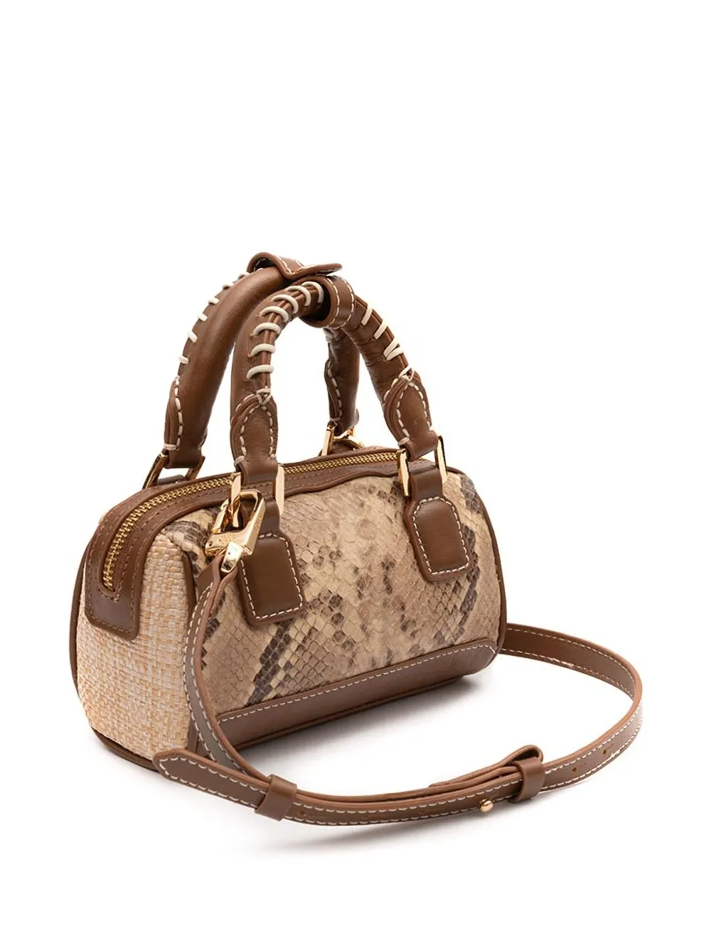 Isla Mini Bowling snakeskin top handle mini bag | Mini Bags | Image 2