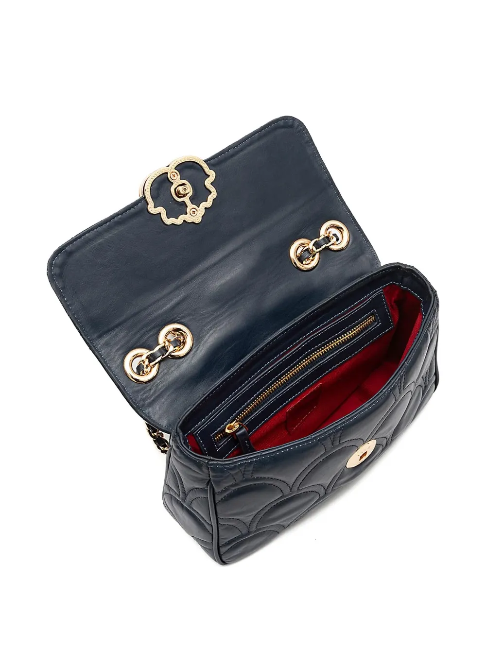 &isla Sirena Quilted Chain Shoulder Bag In Blue