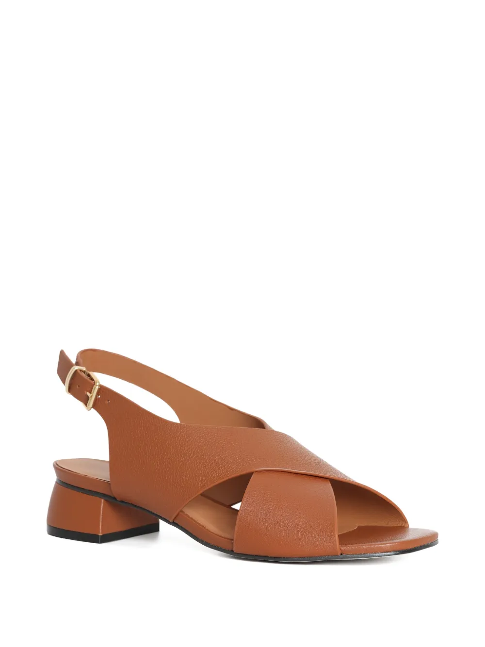 Sarah Chofakian 25mm Vanilla Latte cross over strap sandals Bruin