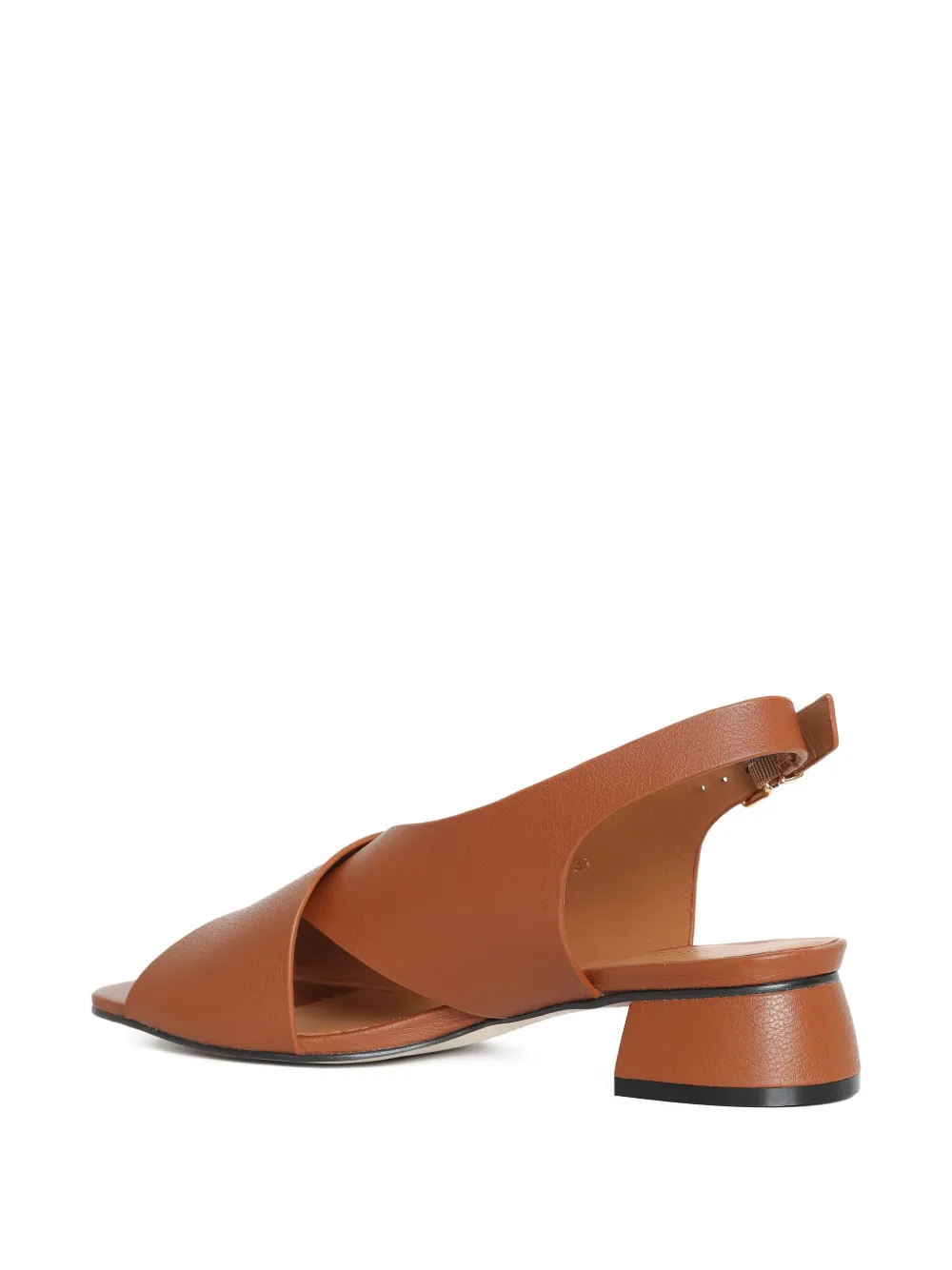 Sarah Chofakian 25mm Vanilla Latte cross over strap sandals Bruin