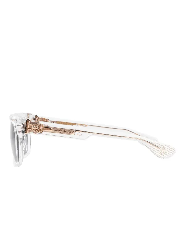 ❁﻿　coma　❁﻿ Chrome Hearts square-frame Sunglasses | White | FARFETCH CA