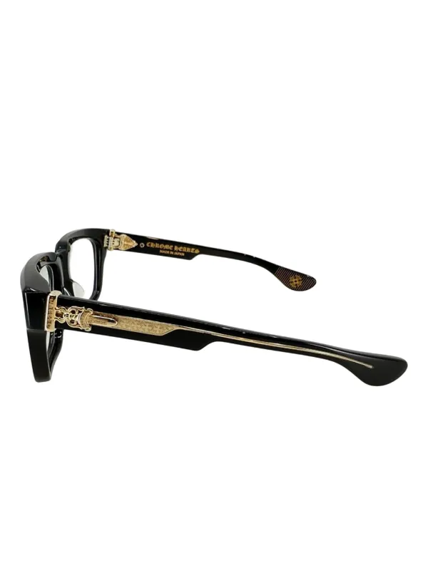 Chrome Hearts Box Officer サングラス | ブラック | FARFETCH JP