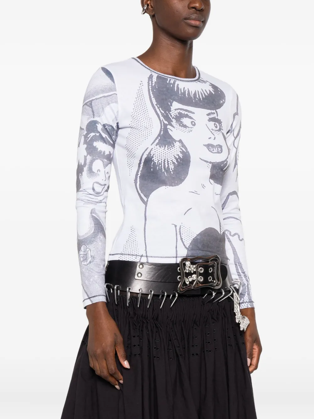Chopova Lowena Newsprint Graphic-print T-shirt In White