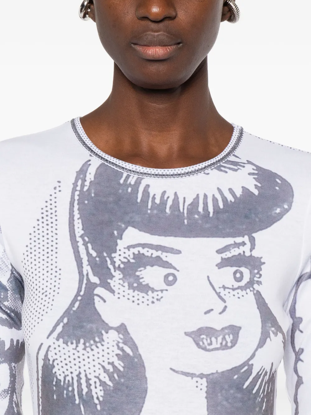 Chopova Lowena Newsprint Graphic-print T-shirt In White