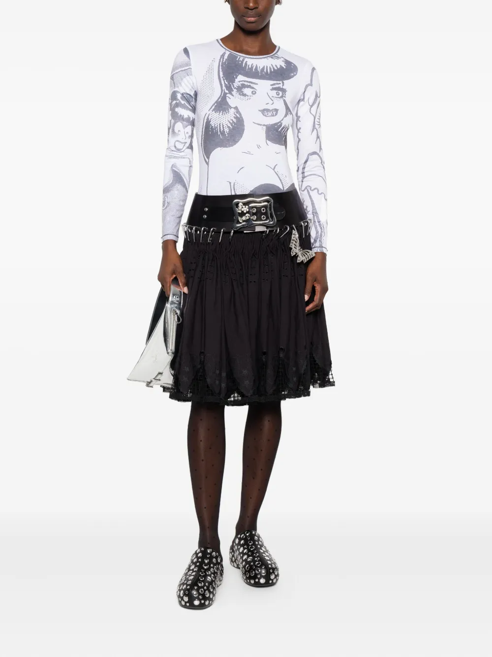 Chopova Lowena Newsprint Graphic-print T-shirt In White