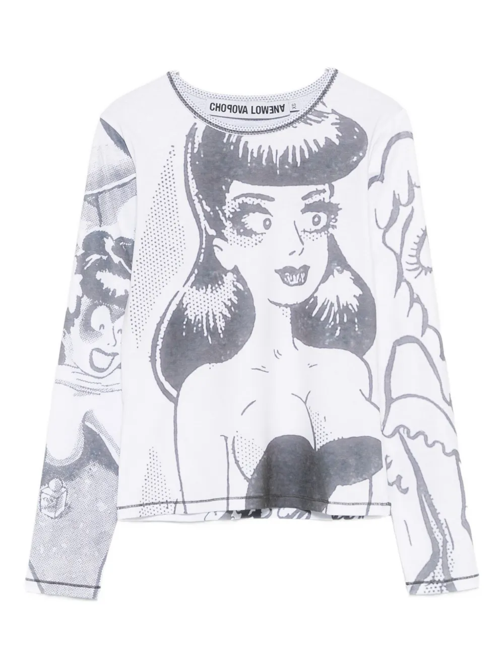 Chopova Lowena Newsprint Graphic-print T-shirt In White