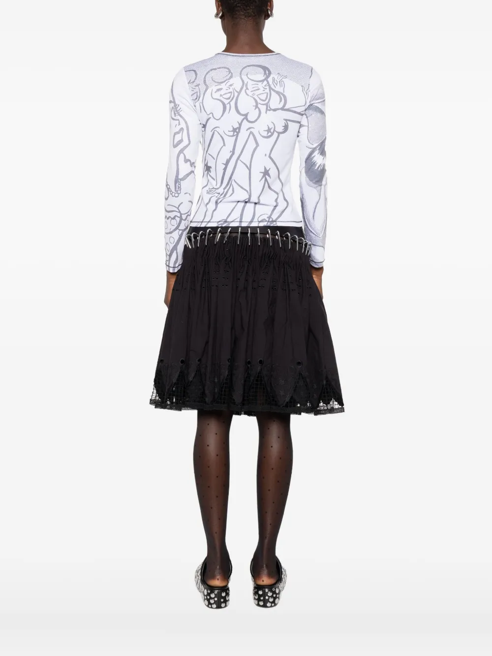 Chopova Lowena Newsprint Graphic-print T-shirt In White