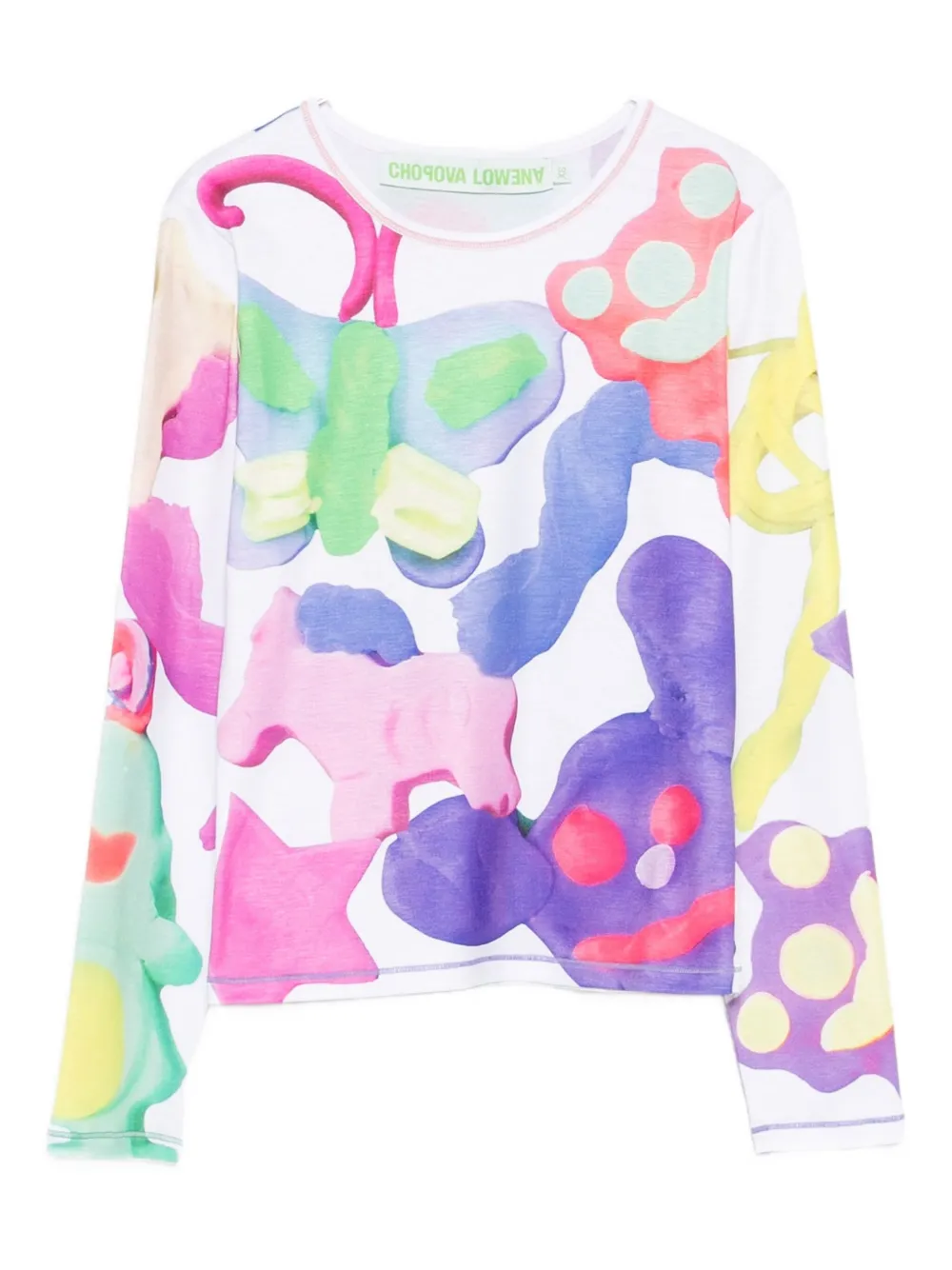Chopova Lowena Abstract-print T-shirt In White