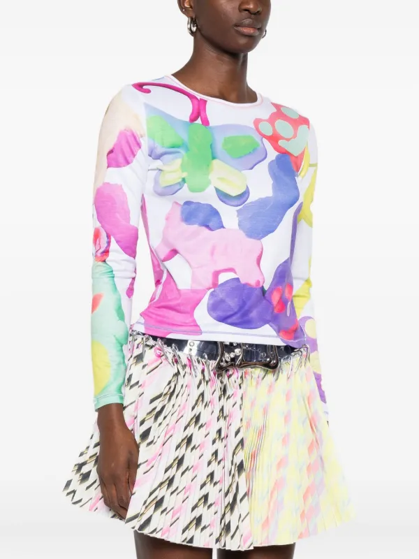 Chopova Lowena アブストラクトパターン Tシャツ | ホワイト | FARFETCH JP