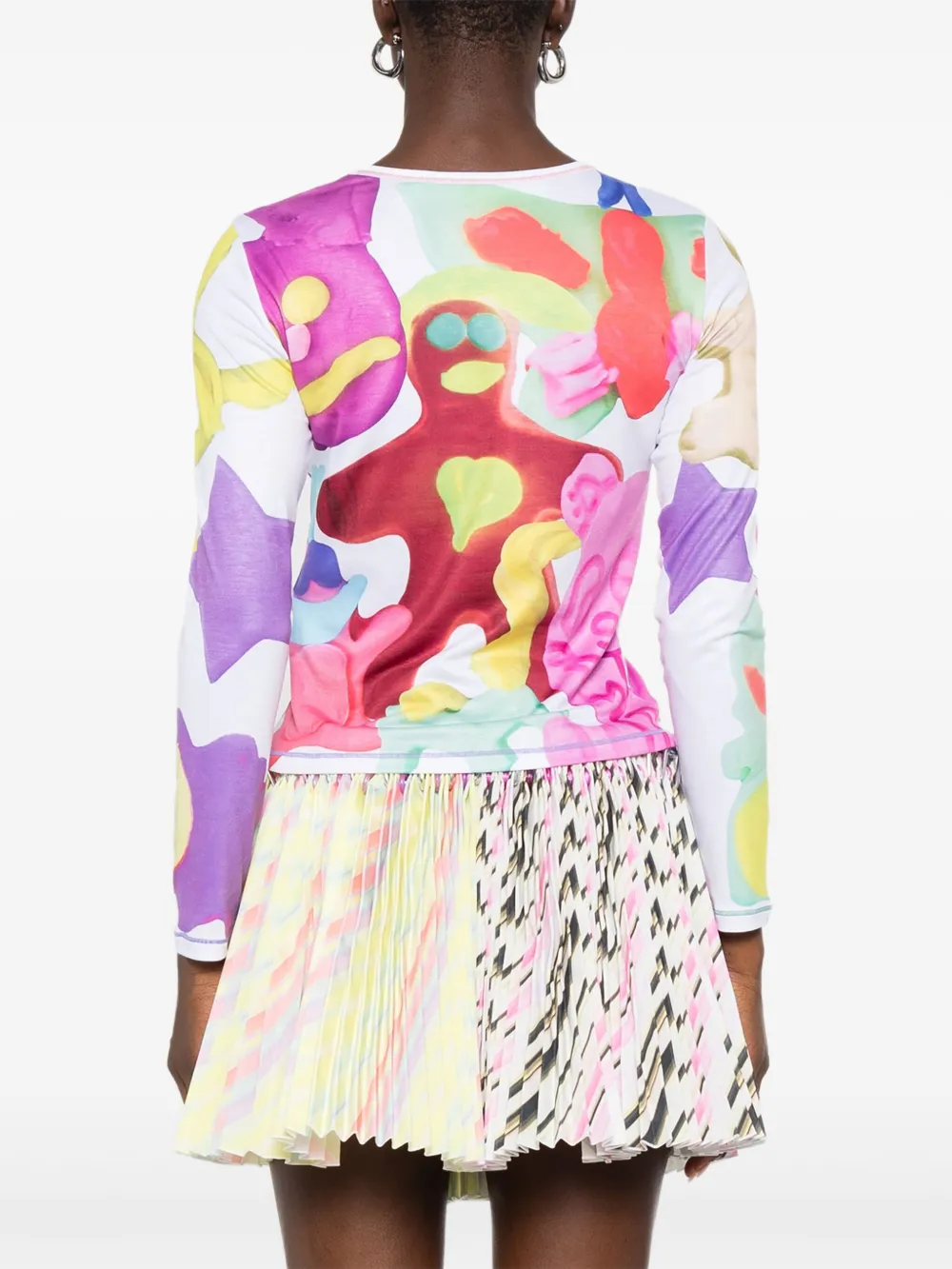 Chopova Lowena アブストラクトパターン Tシャツ | ホワイト | FARFETCH JP