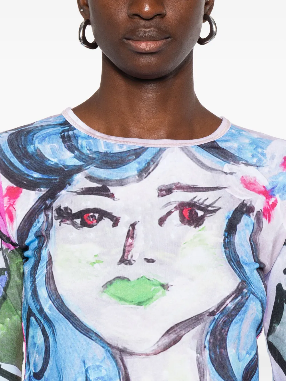 Chopova Lowena Graphic-print Long-sleeved T-shirt In Multi