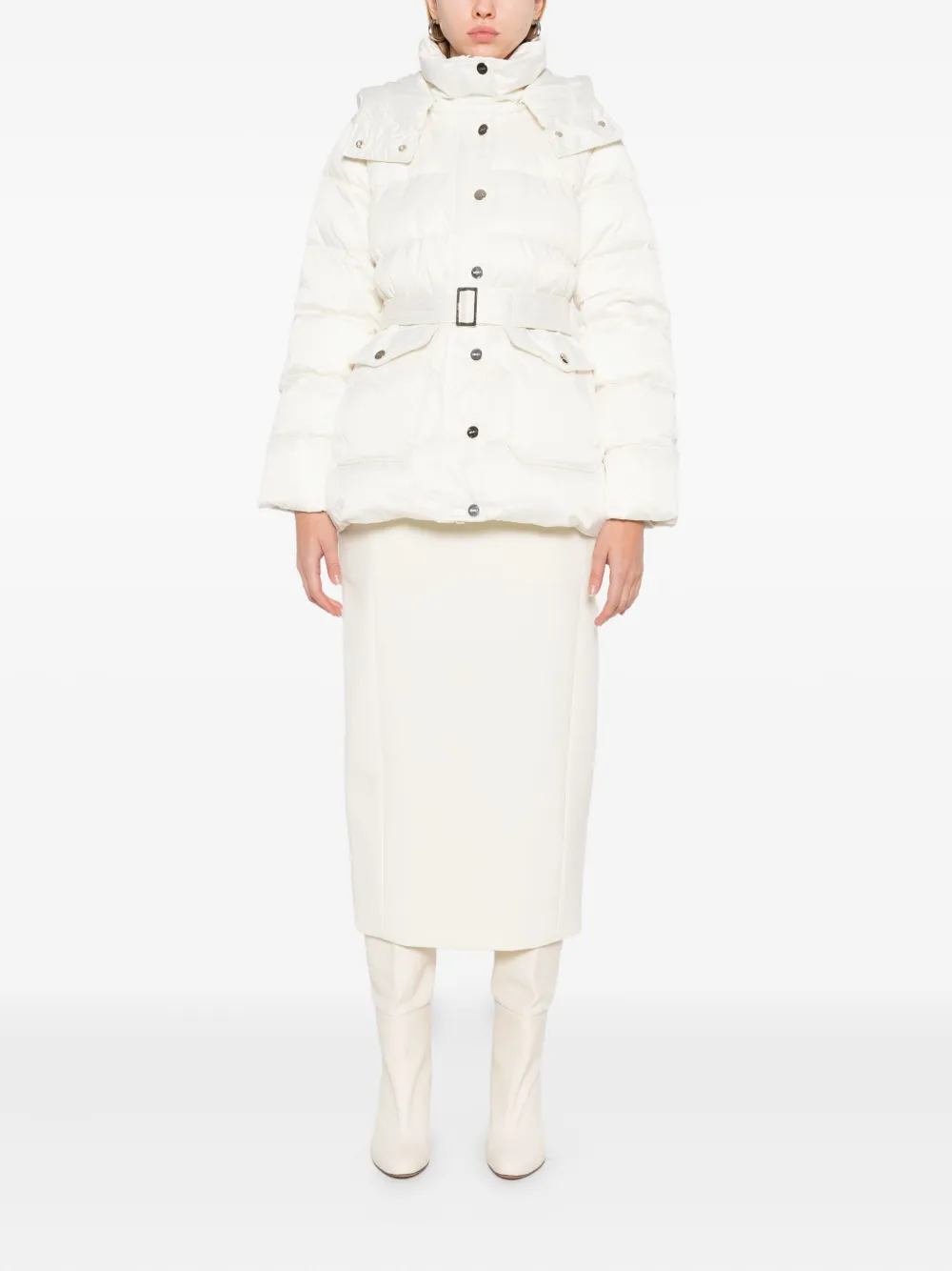 Liu •jo Parka Mit Gürtel In White