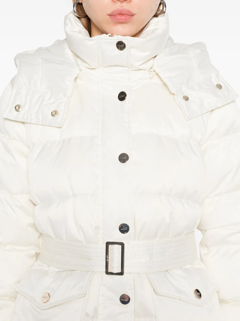 Liu •jo Parka Mit Gürtel In White