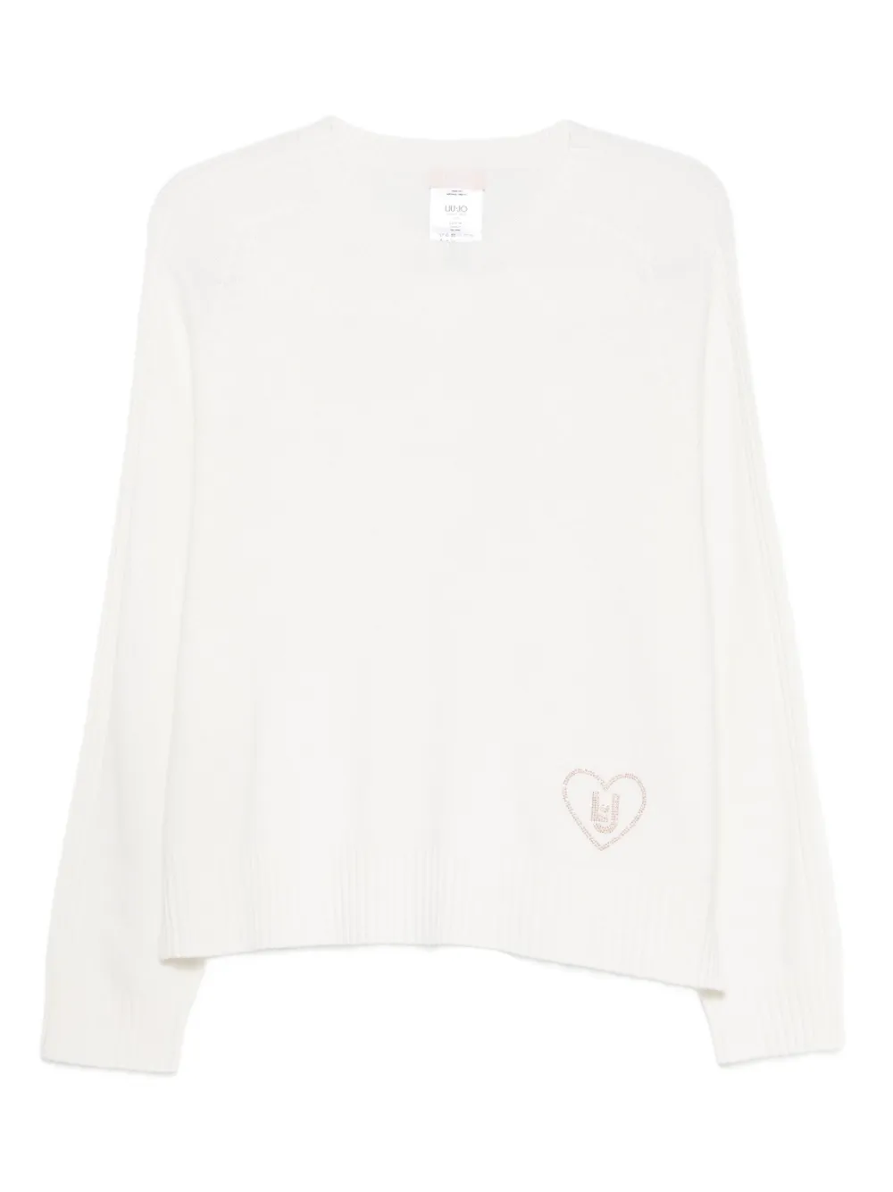 Liu •jo Boat-neck Sweater In White