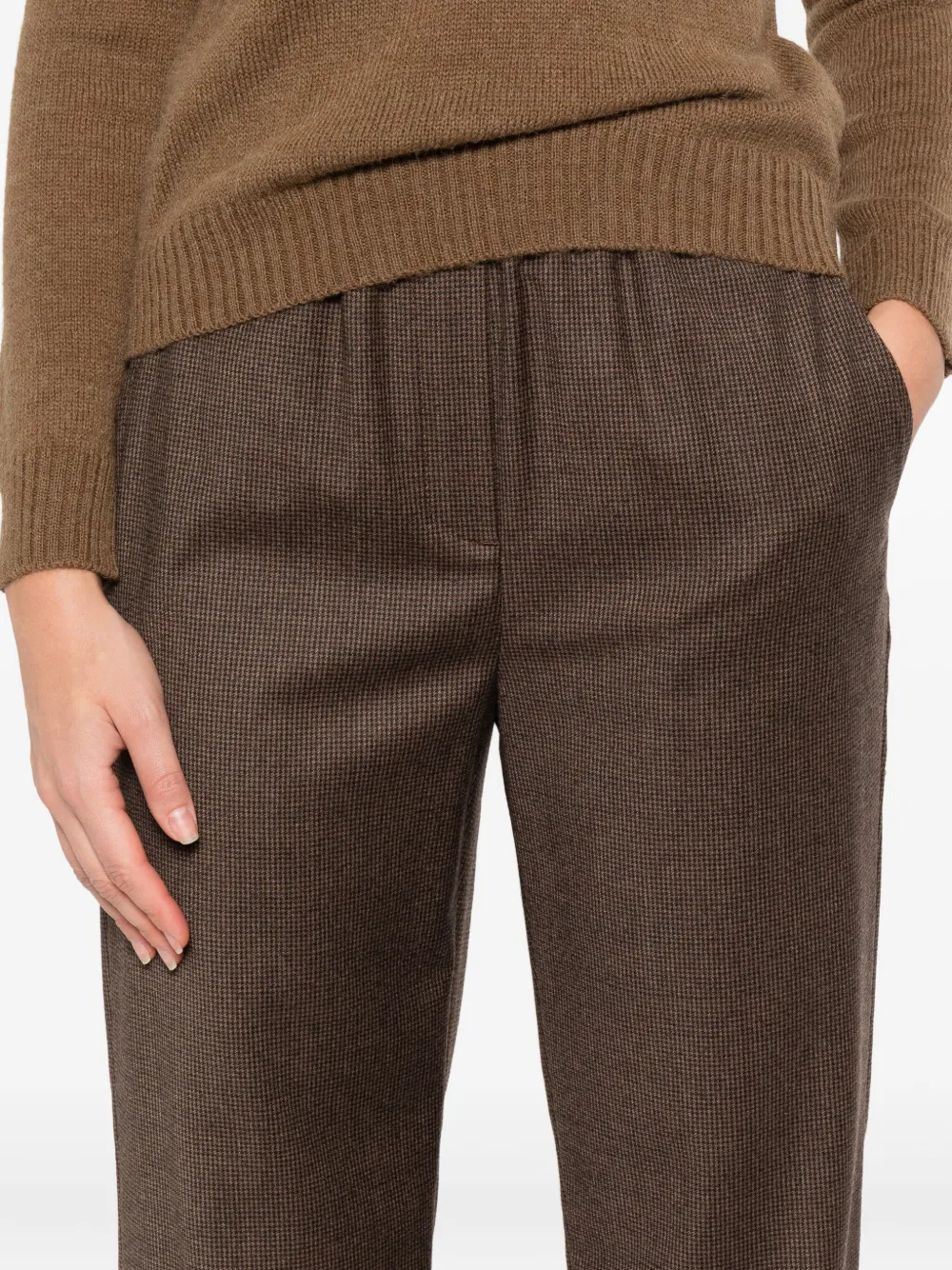 Max Mara Broek met elastische taille Bruin