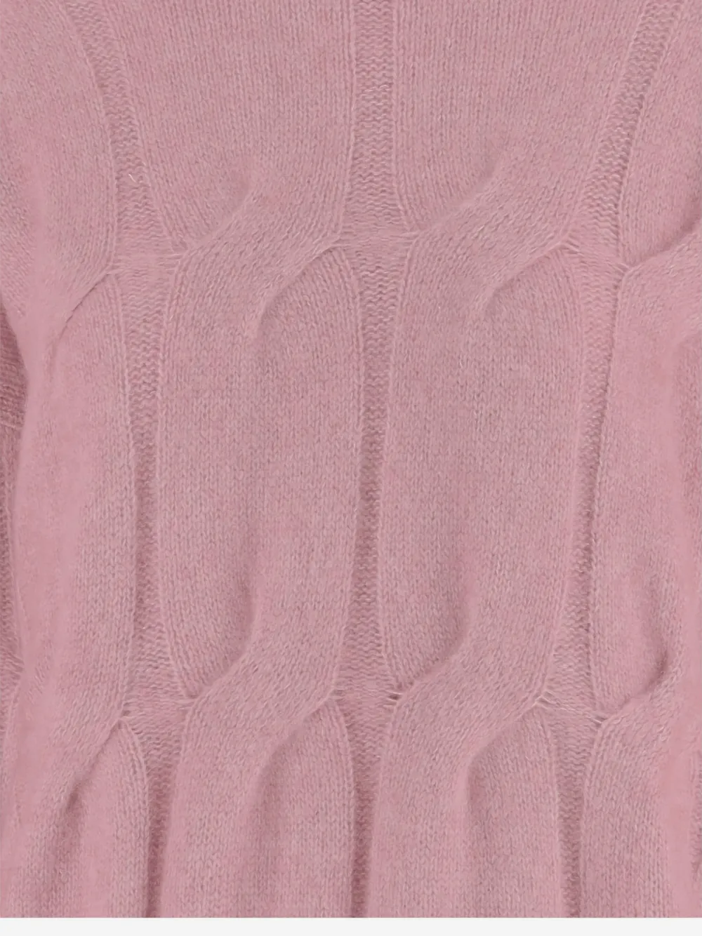 Allude Cashmere And Silk Cable Knit Sweater In Pink